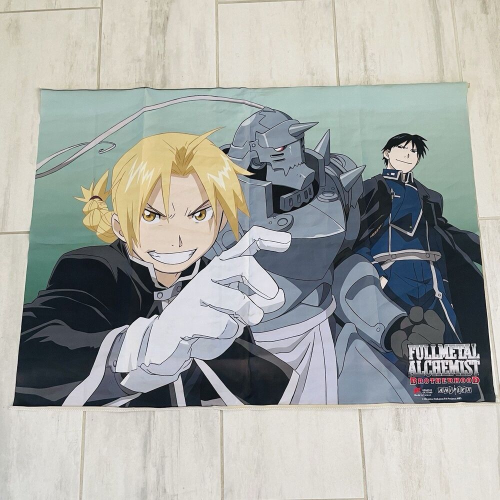 Fullmetal Alchemist Brotherhood Fabric Banner Wall Scroll Poster GE77990 No Rods